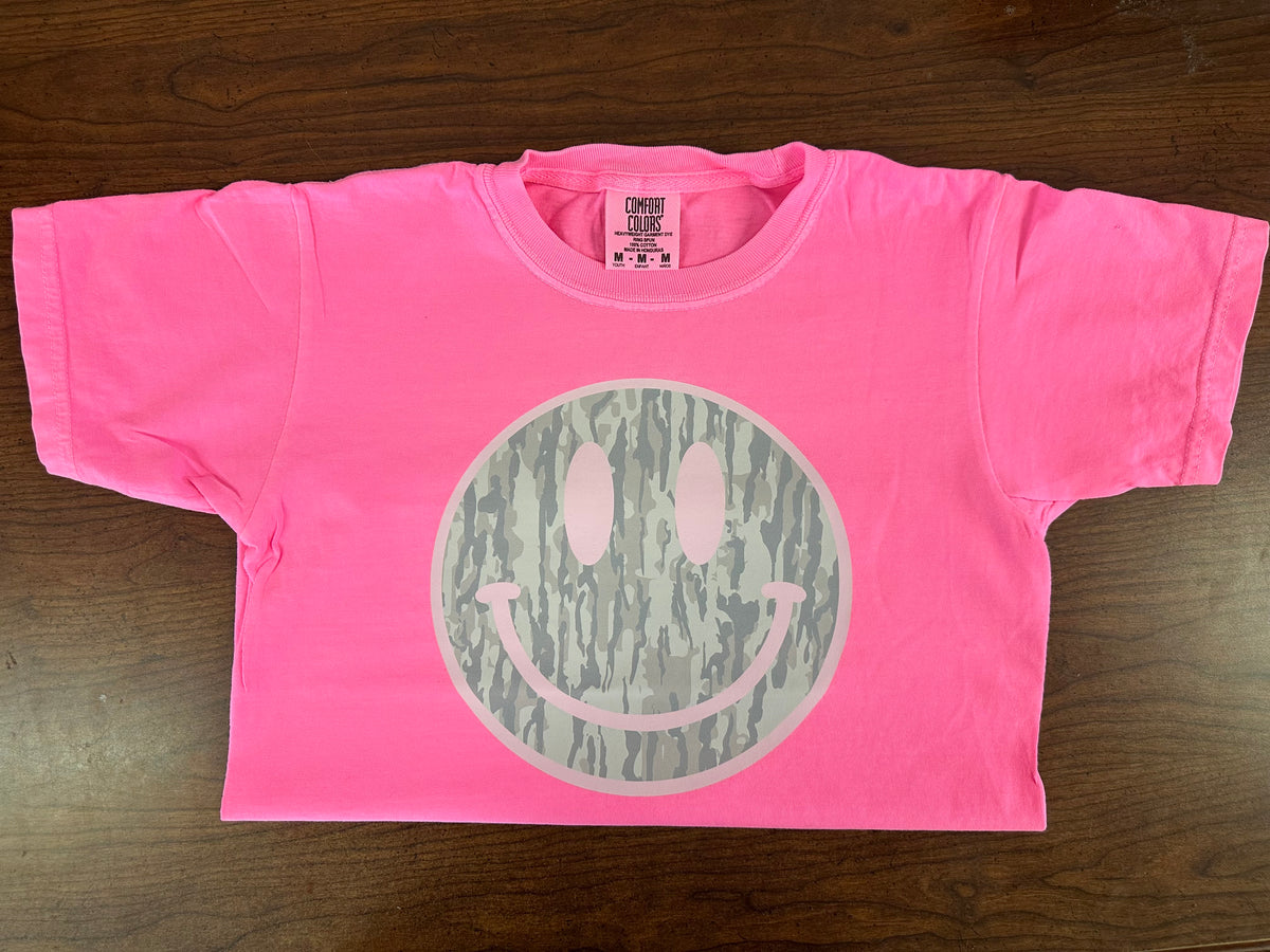 Camo Smiley Comfort Colors Tee