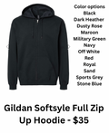 NCIS Gildan Softstyle Full Zip Up Hoodie