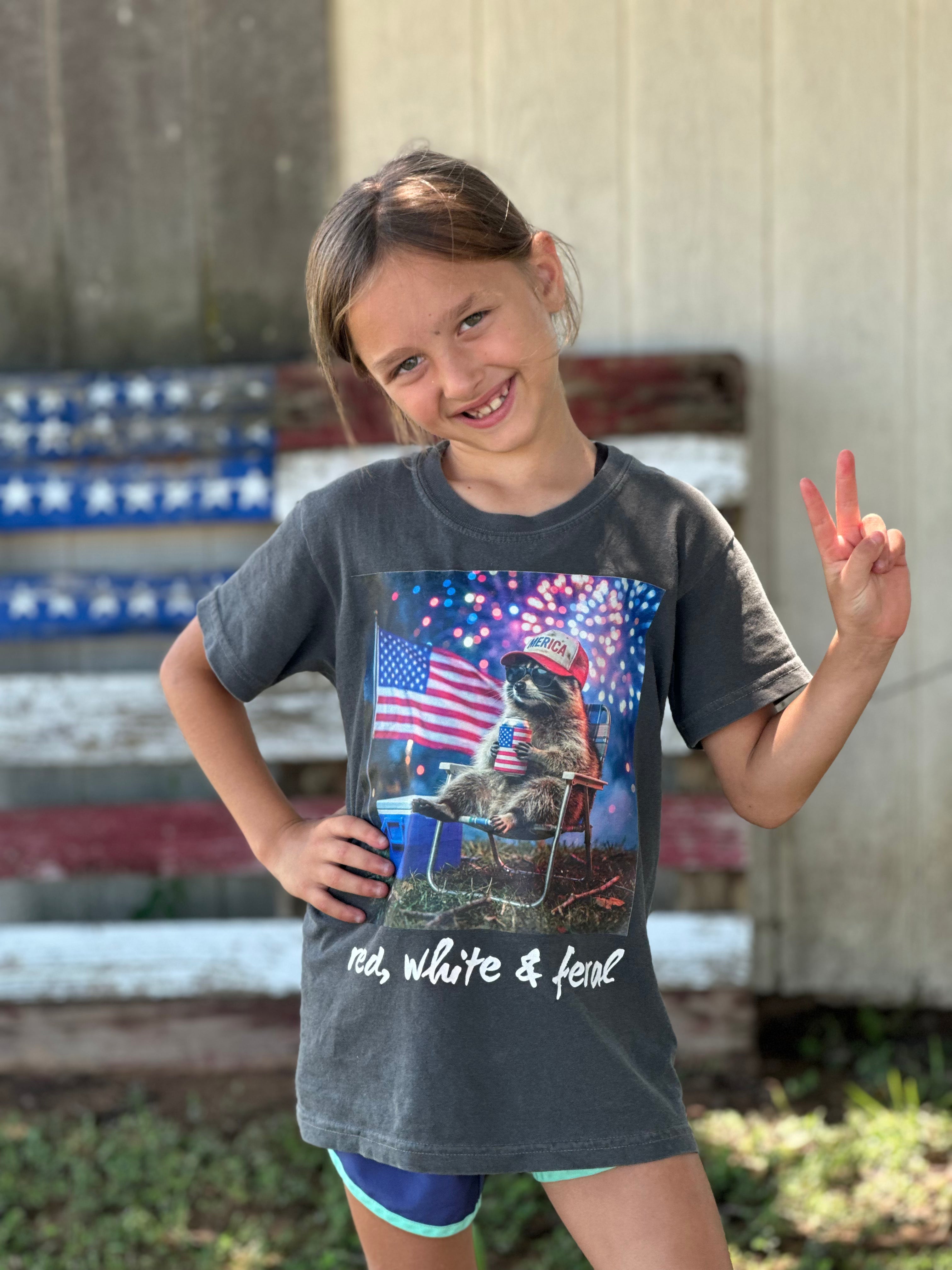 Red, White & Feral Tshirt