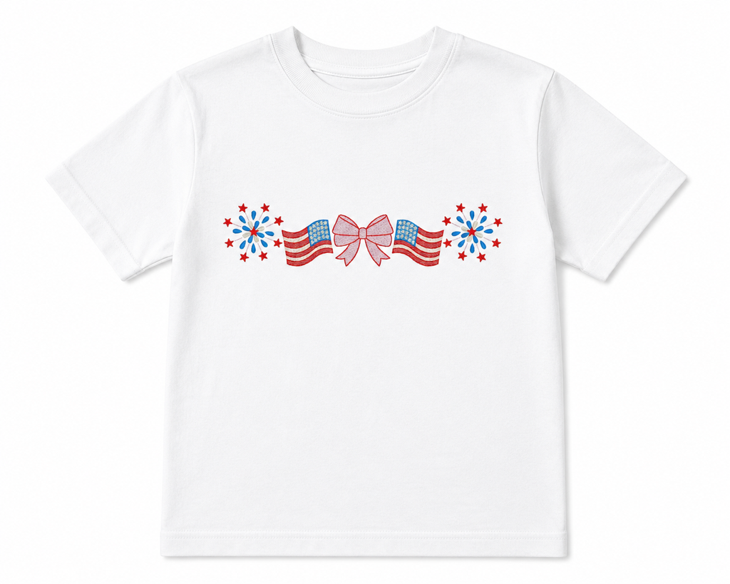 Kids Patriotic Embroidered Tshirt