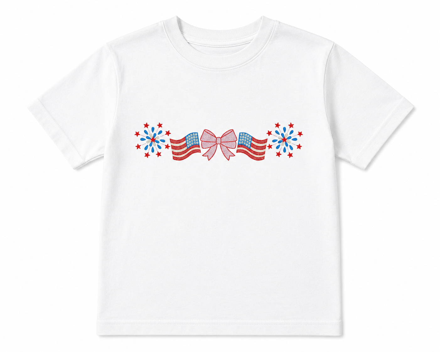 Kids Patriotic Embroidered Tshirt