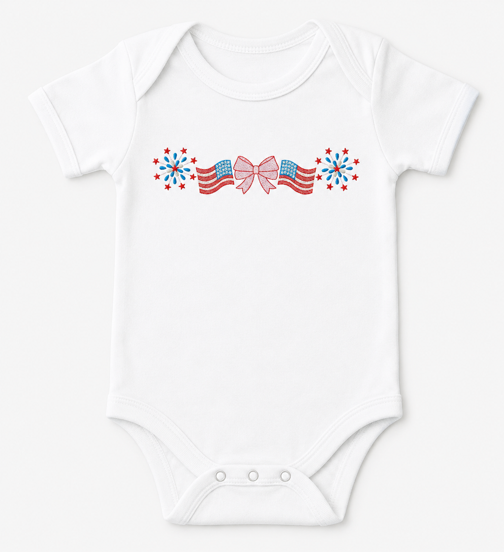 Kids Patriotic Embroidered Tshirt