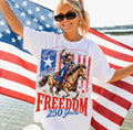 Freedom 250 Years Patriotic Cowboy Tee
